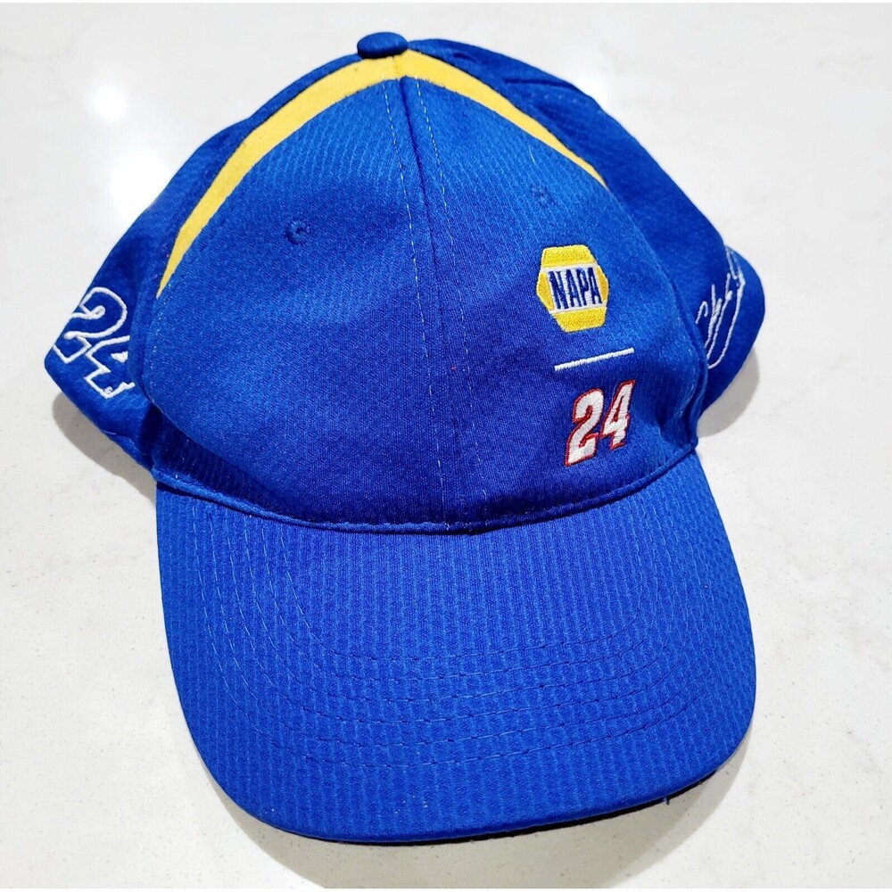 NAPA Racing Chase Elliott #24 Hendrick Motorsports Nascar Blue Strapback Cap Hat - Picture 2 of 12